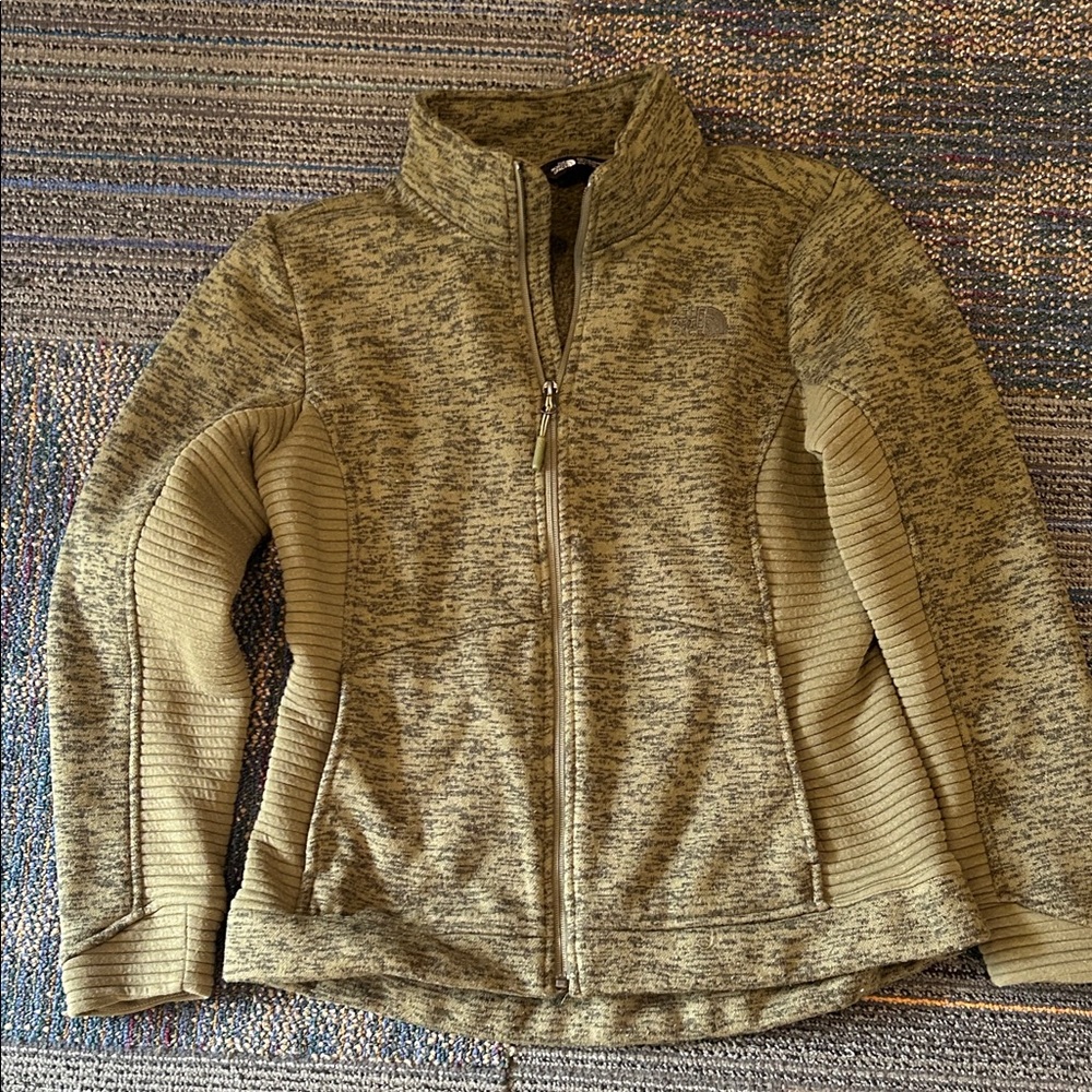 The North Face Cozy Green Fleece Zip Up Jacket